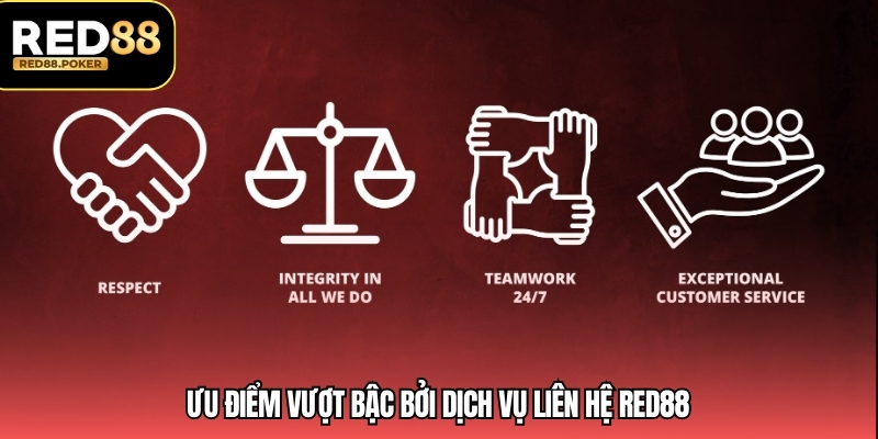 Ưu điểm vượt bậc bởi dịch vụ liên hệ RED88