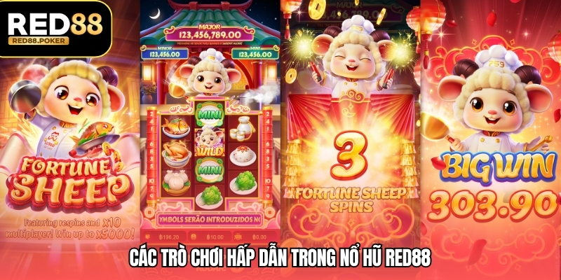 Các trò chơi hấp dẫn trong nổ hũ RED88